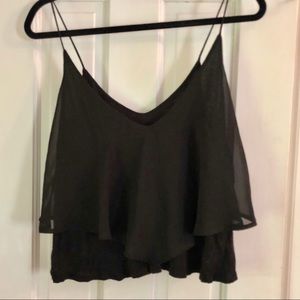 Sparkle & Fade Tops - Urban Outfitters Sheer Overlay Tank Sparkle & Fade Tops - Urban Outfitters Sheer Overlay Tank